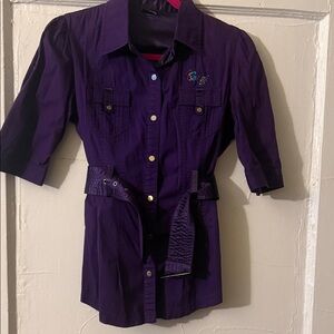 COOGI Purple Button Down Shirt